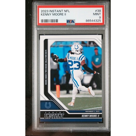Kenny Moore II 2023 Panini NFL Football #38 Card 1 of 90 Colts PSA 9 Mint - Picture 1 of 2
